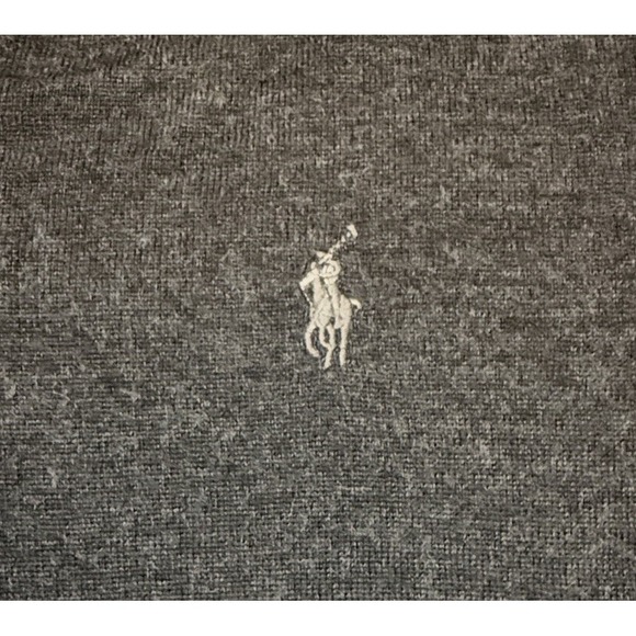 Polo Ralph Lauren Men's Granite Gray Washable Merino Wool V-Neck Sweater Large - Picture 4 of 9